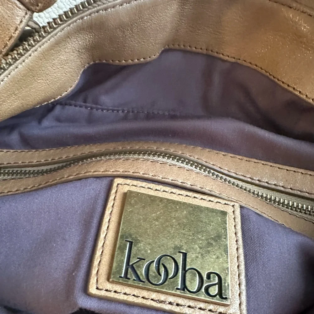 Kooba Hailey Camel Handbag NWT Satchel - Picture 6 of 13